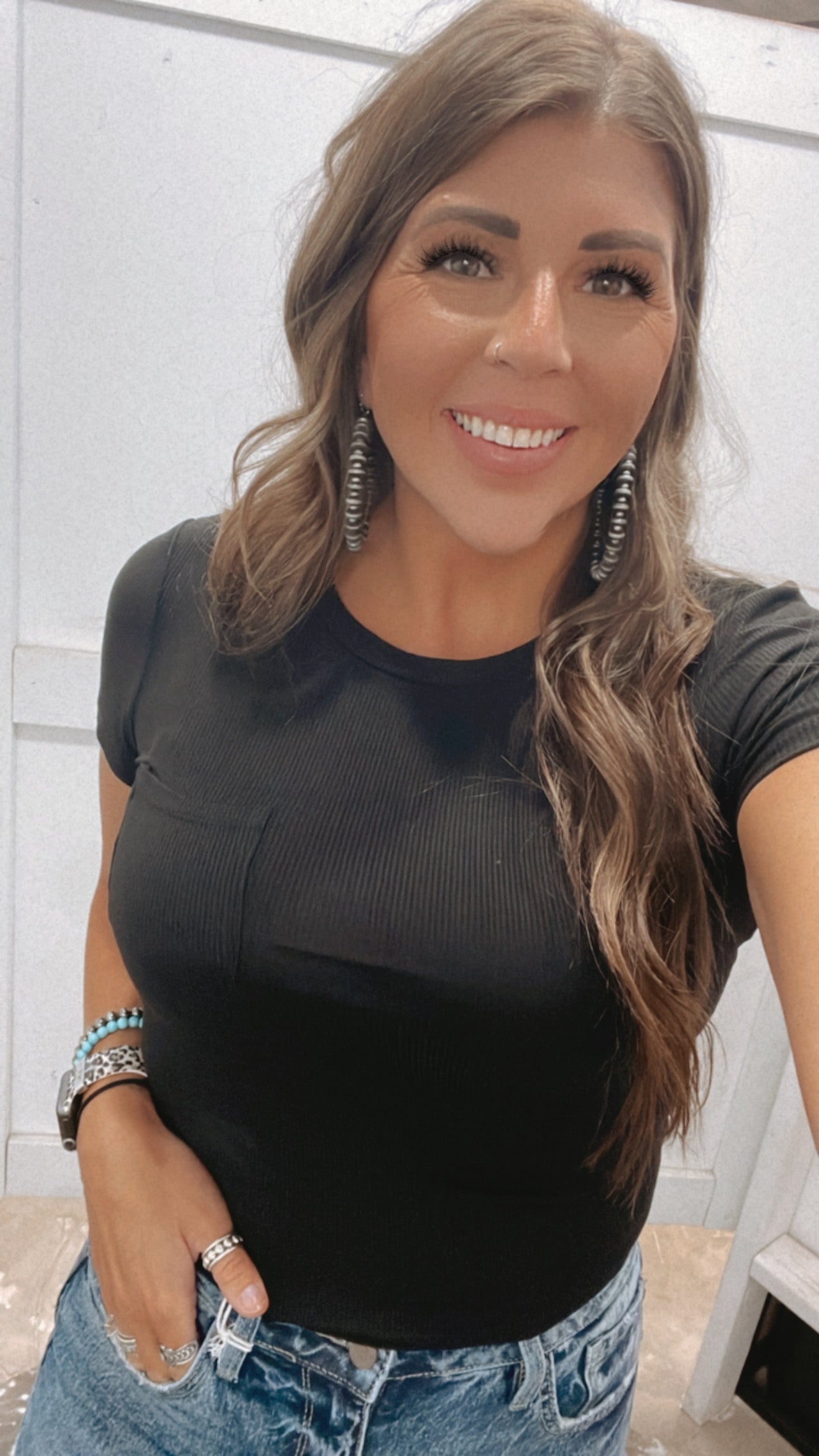 {Black} Pocket Tee