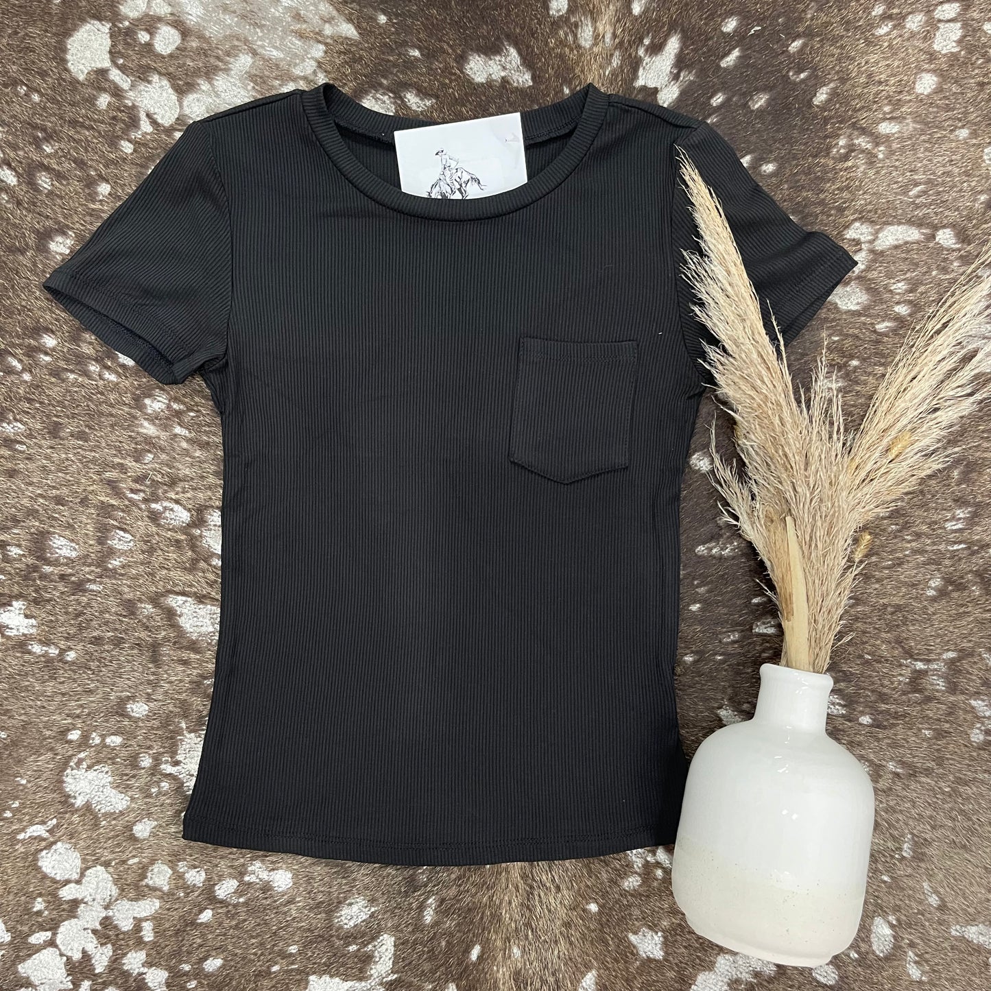 {Black} Pocket Tee