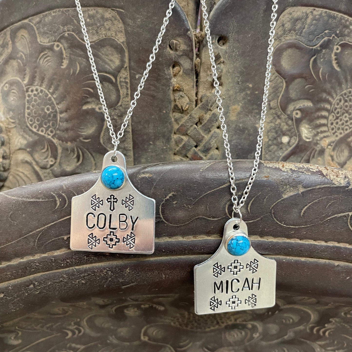 Custom {Medium} Ear Tag Necklace