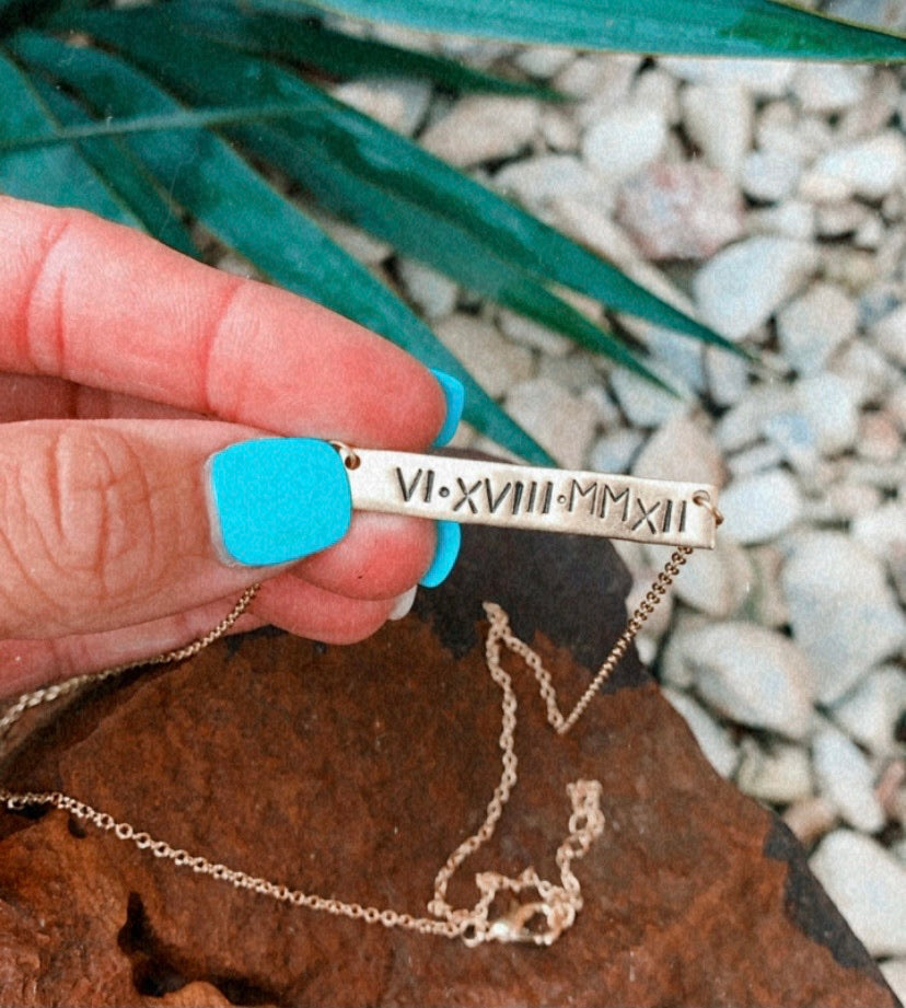 Custom Horizontal Bar Necklace