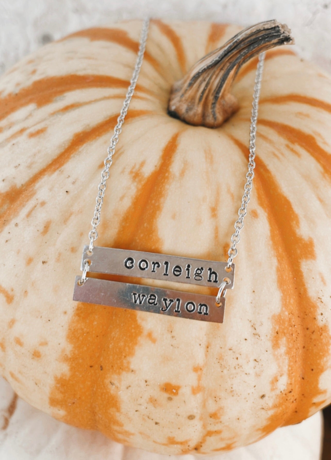 Custom Horizontal Bar Necklace