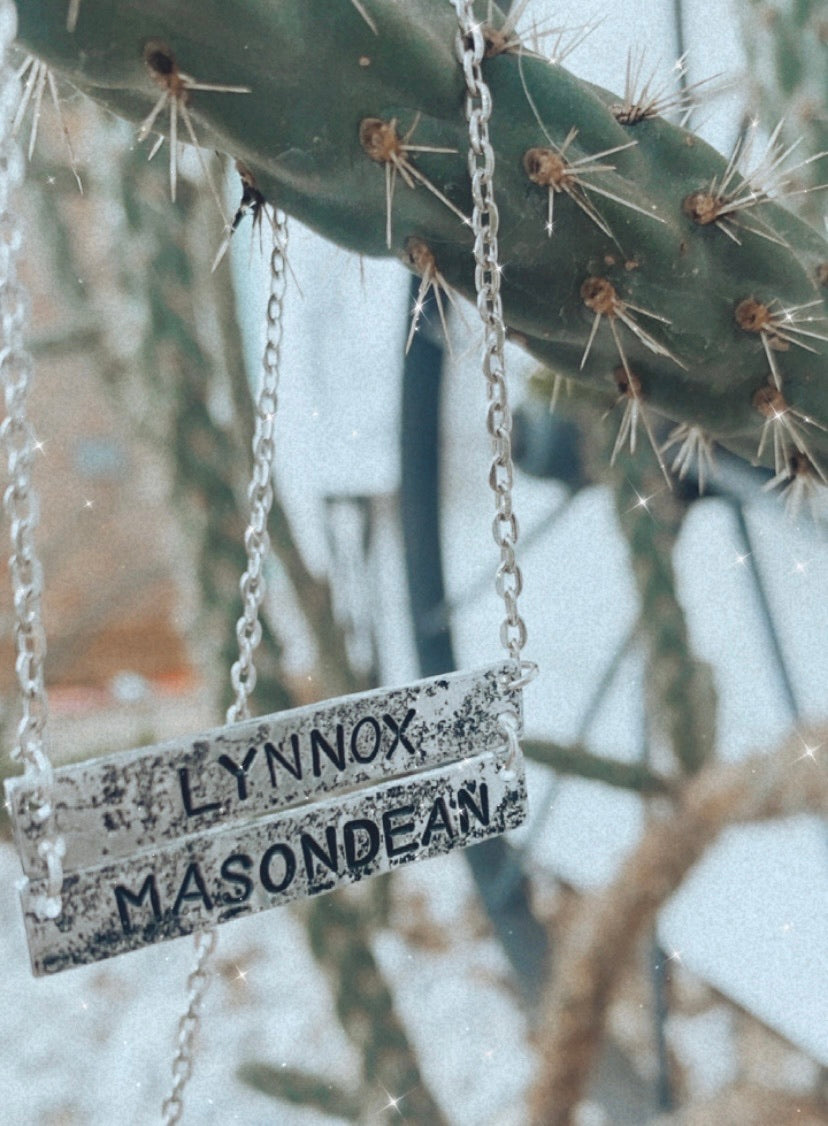Custom Horizontal Bar Necklace