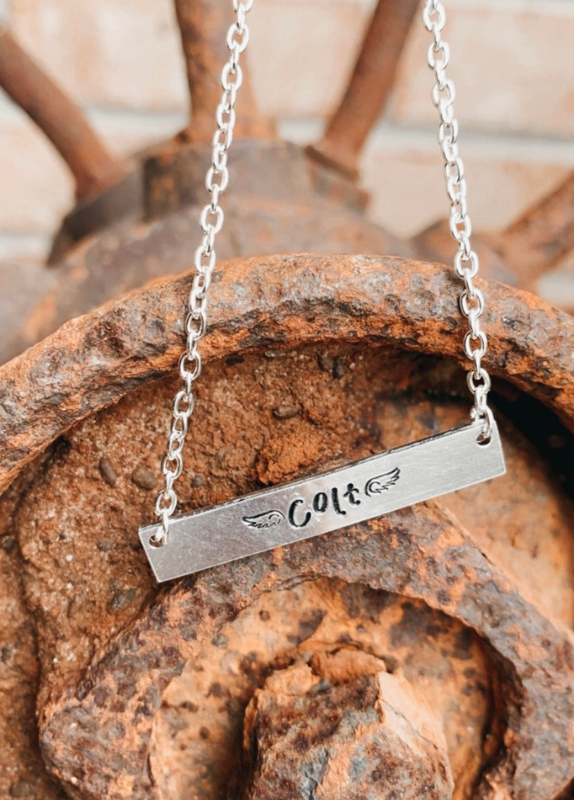 Custom Horizontal Bar Necklace