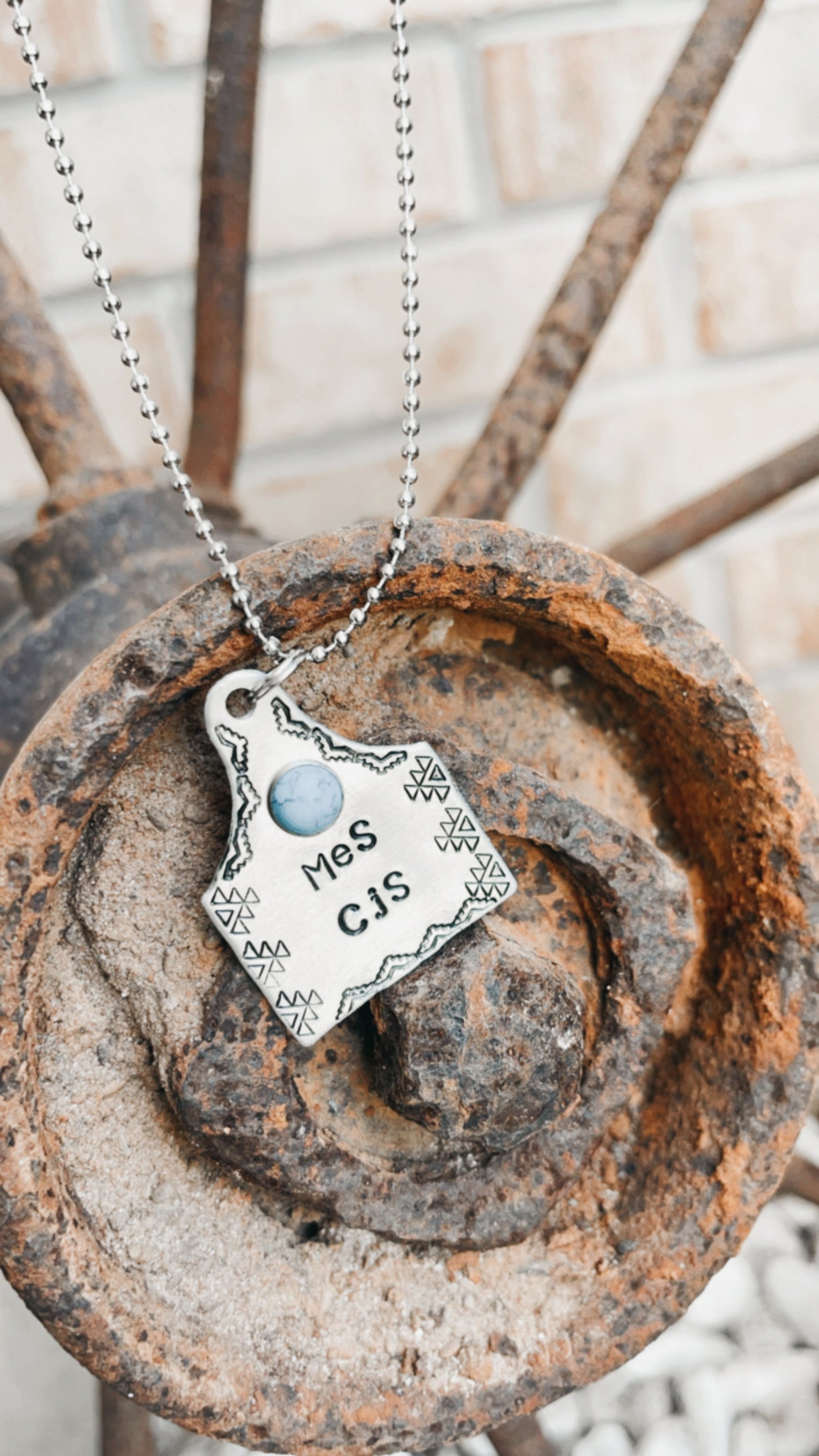 Custom {Medium} Ear Tag Necklace