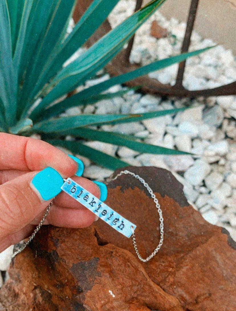 Custom Horizontal Bar Necklace