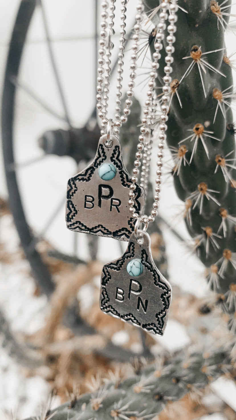 Custom {Small} Ear Tag Necklace
