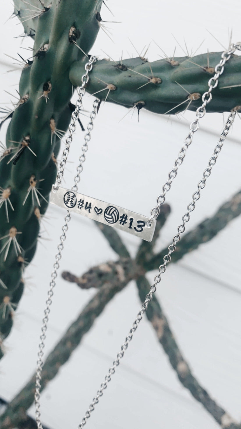 Custom Horizontal Bar Necklace