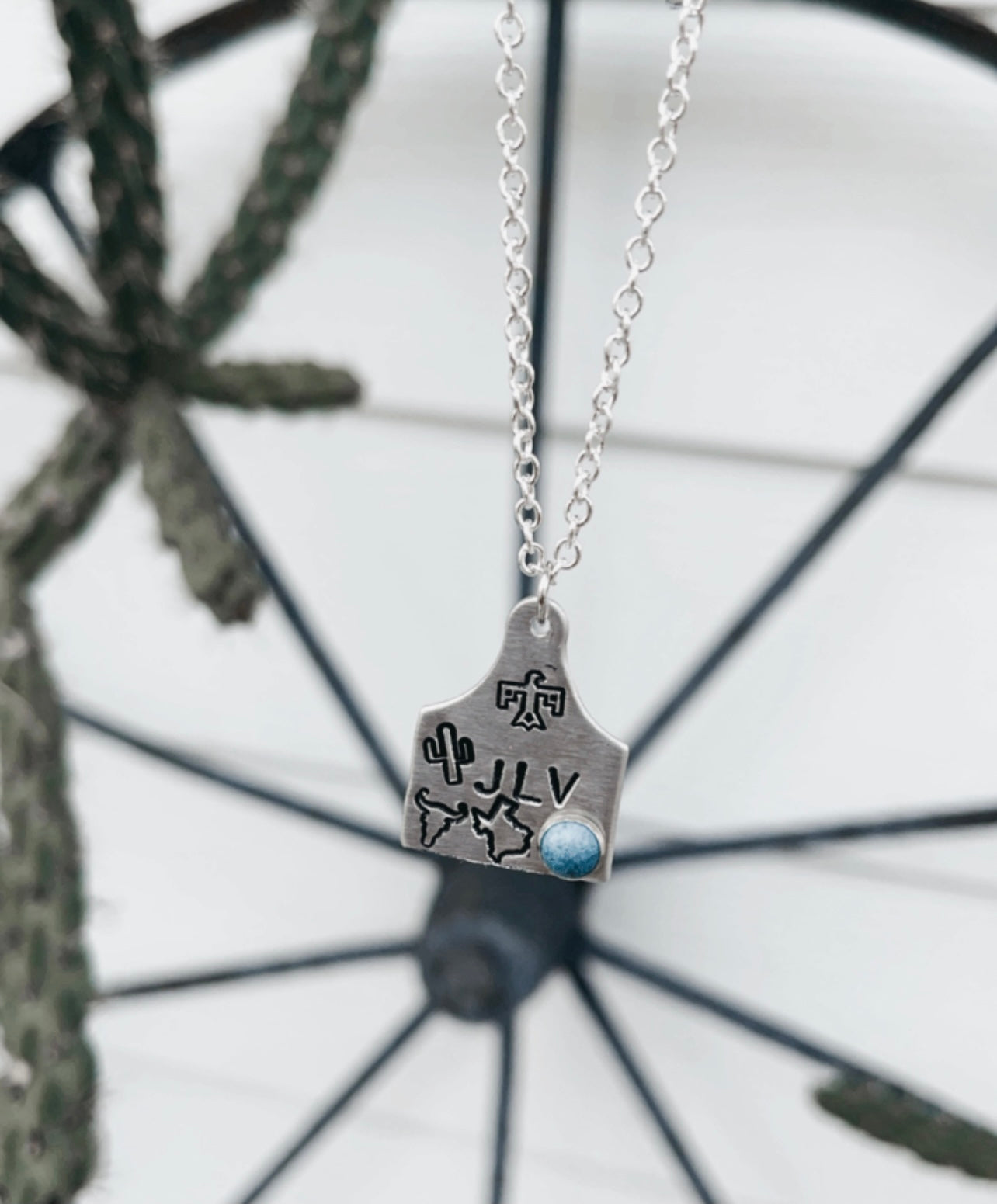 Custom {Small} Ear Tag Necklace