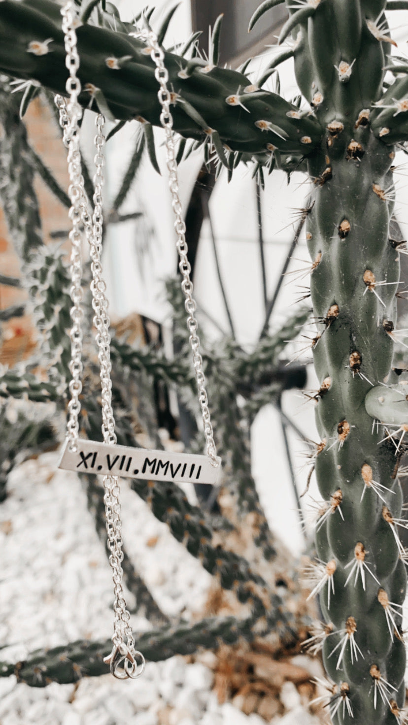 Custom Horizontal Bar Necklace