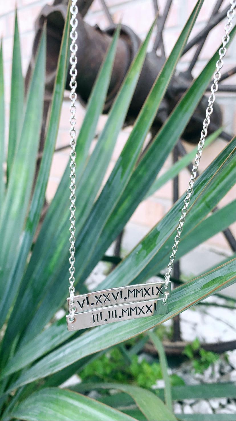 Custom Horizontal Bar Necklace