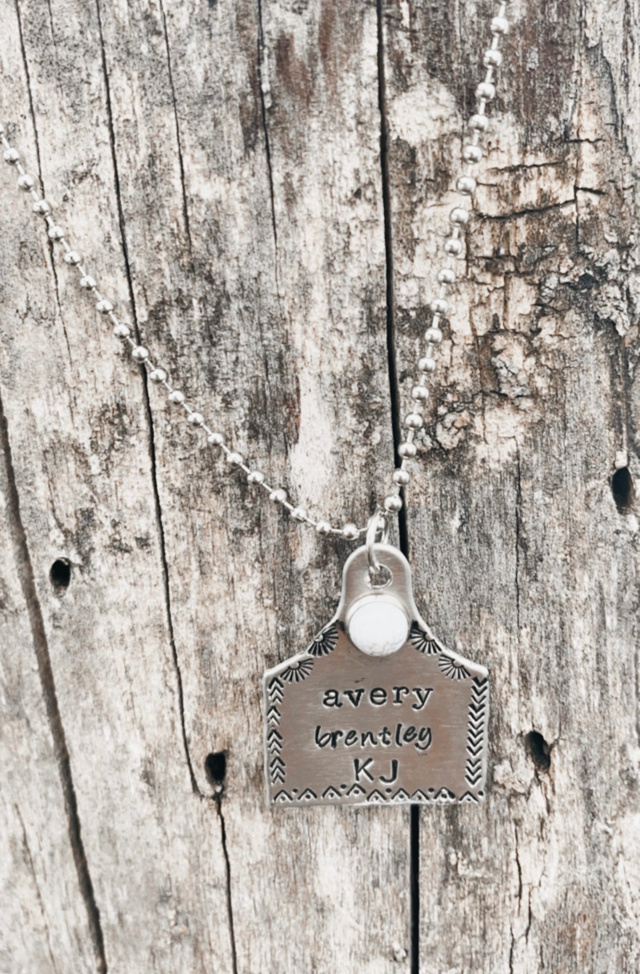 Custom {Medium} Ear Tag Necklace
