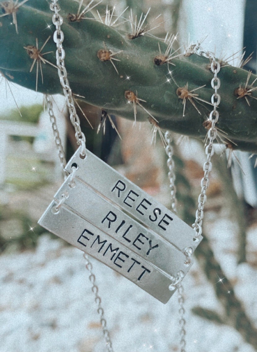 Custom Horizontal Bar Necklace