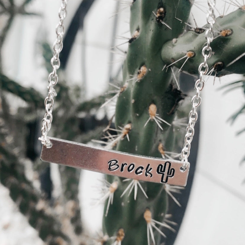 Custom Horizontal Bar Necklace