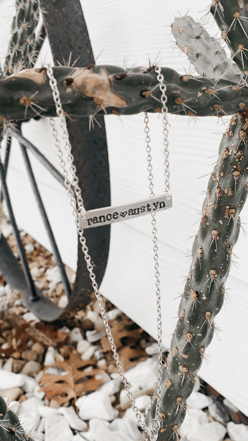 Custom Horizontal Bar Necklace