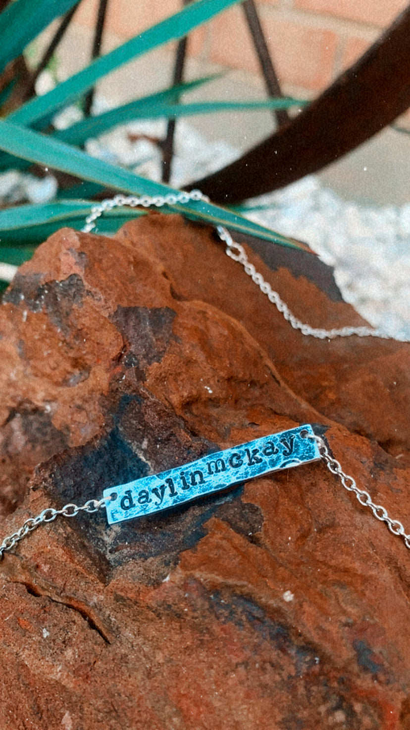 Custom Horizontal Bar Necklace