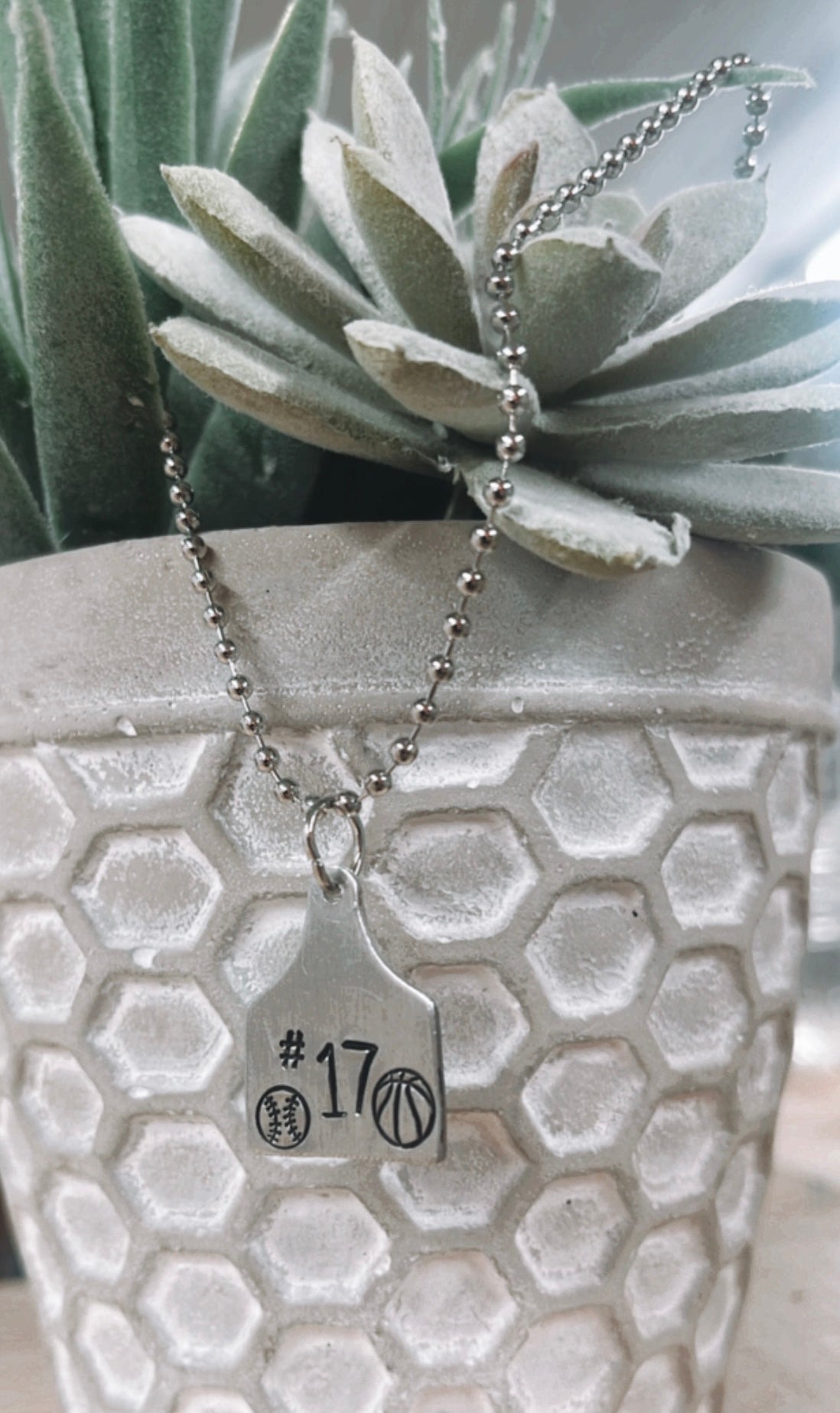 Custom {Small} Ear Tag Necklace