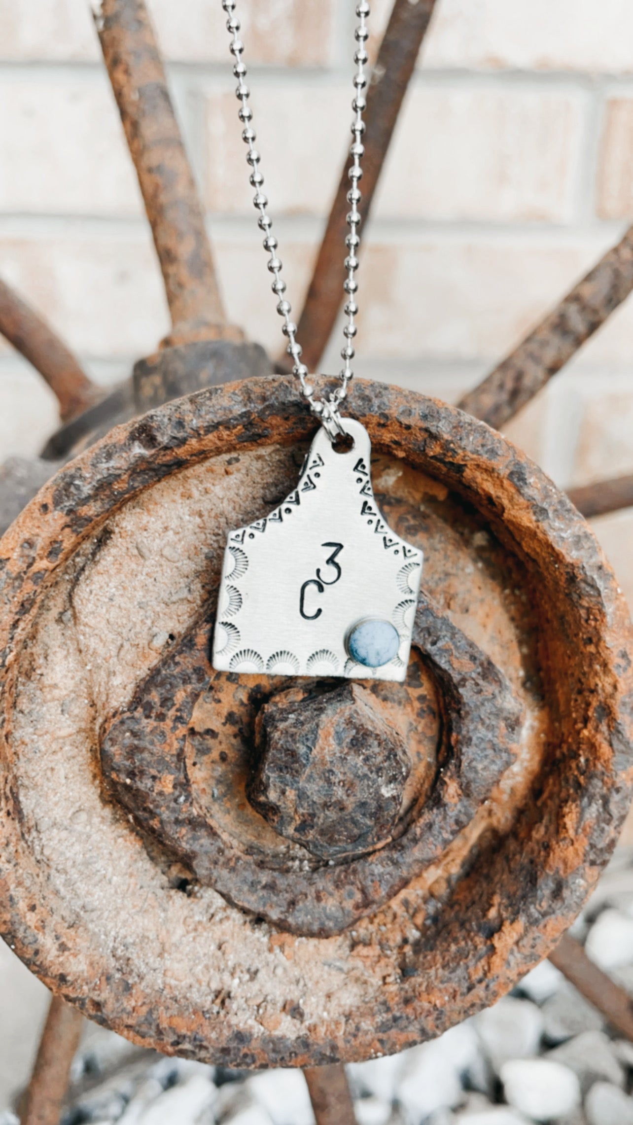 Custom {Medium} Ear Tag Necklace