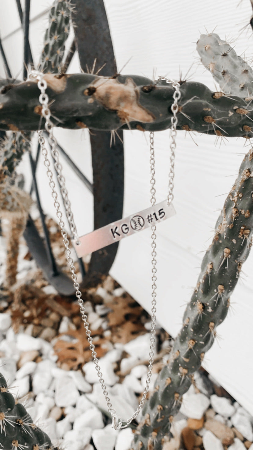 Custom Horizontal Bar Necklace