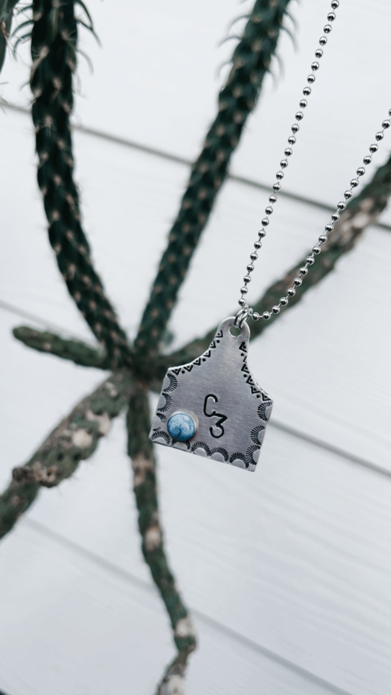 Custom {Medium} Ear Tag Necklace