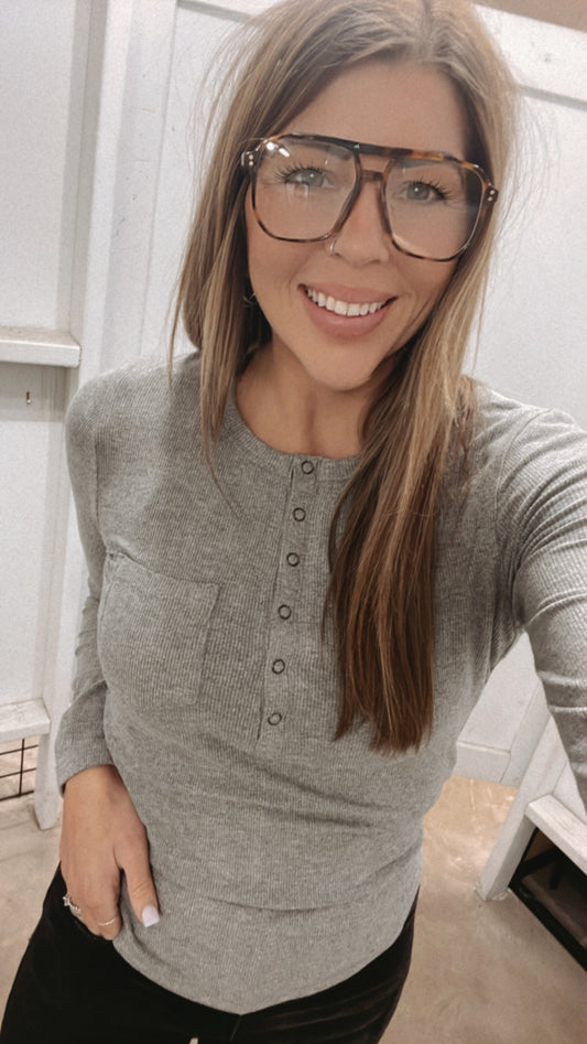 {Grey} Heidi Top