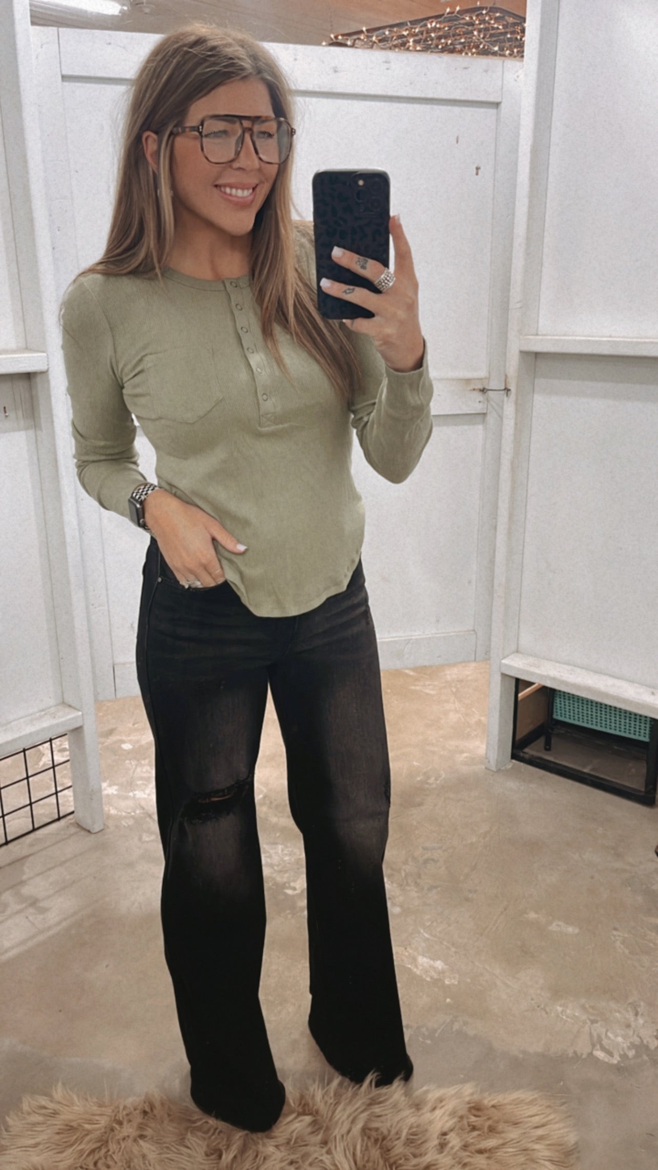 {Olive} Heidi Top